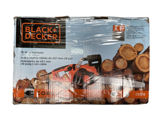 BLACK+DECKER 15 Amp 18" Chainsaw - CS1518 -USED-