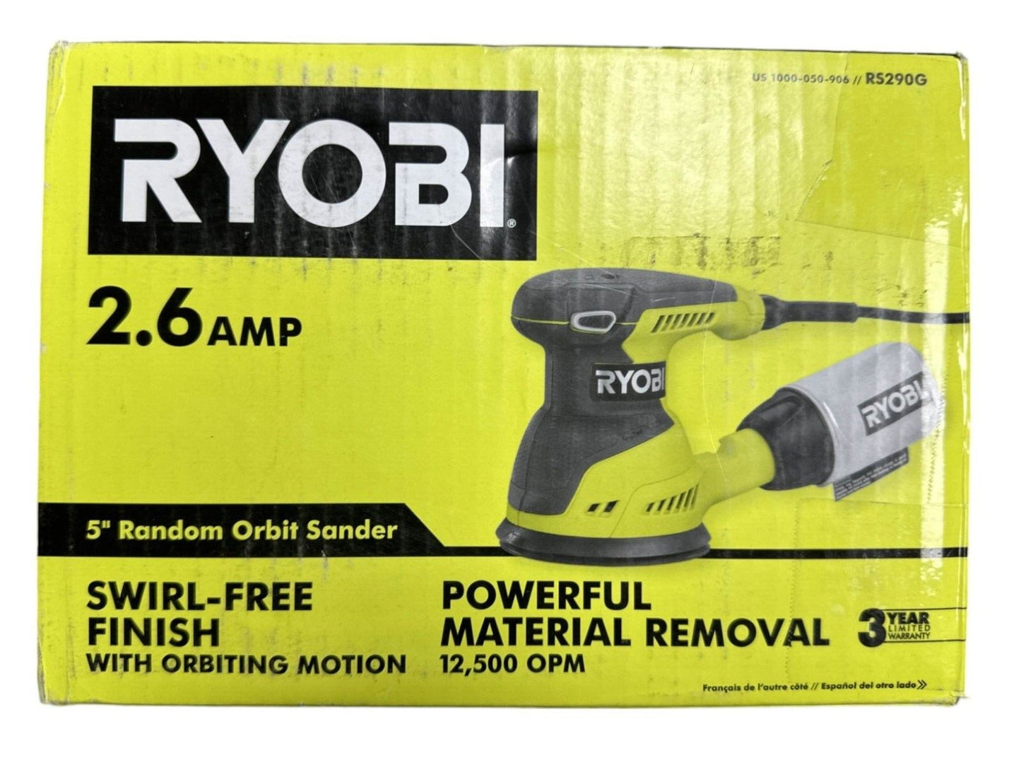RYOBI RS290G 2.6 Amp Corded 5" Random Orbital Sander -USED-