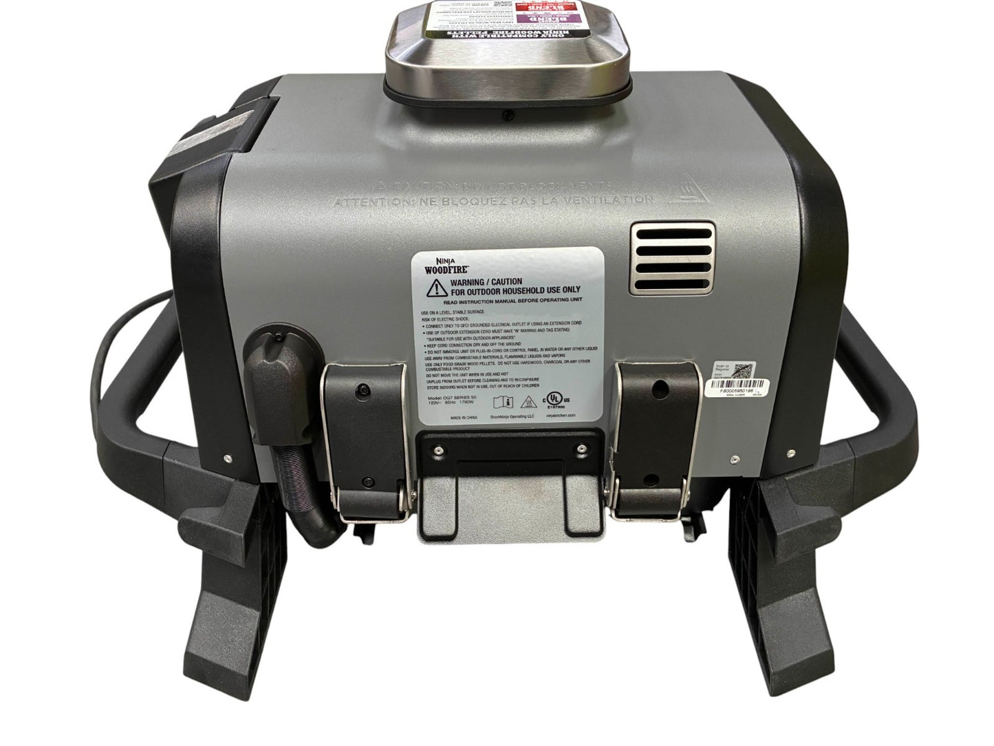 Ninja OG751BRN Woodfire Pro Outdoor Grill & Smoker - Grey Built in thermometer