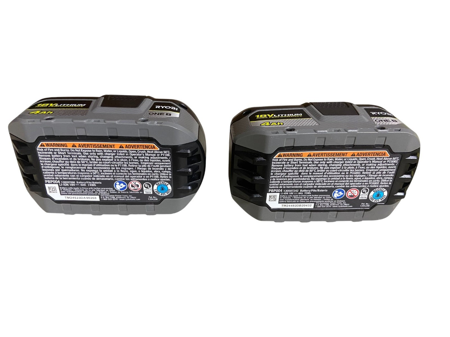 RYOBI 18V Lithium-Ion 4.0 Ah Battery PBP004 (2-Pack)