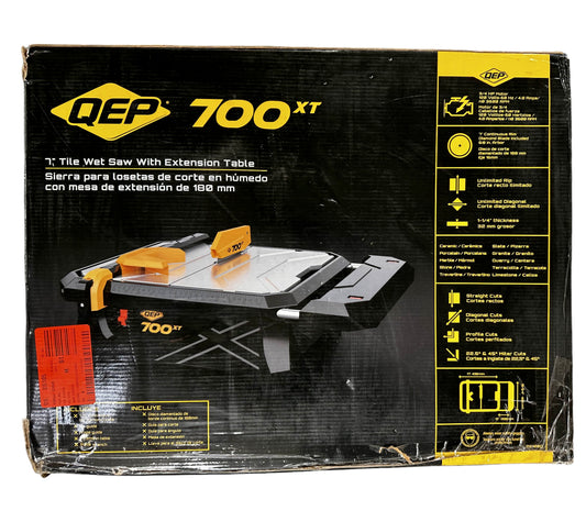 QEP 22700Q 7" 700XT Wet Tile Saw with Table Extension --READ--