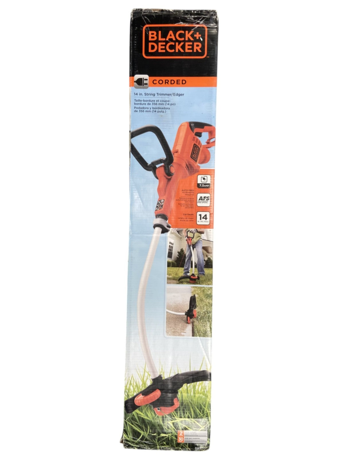 BLACK+DECKER String Trimmer, 7.5 Amp (GH3000) TOOL ONLY