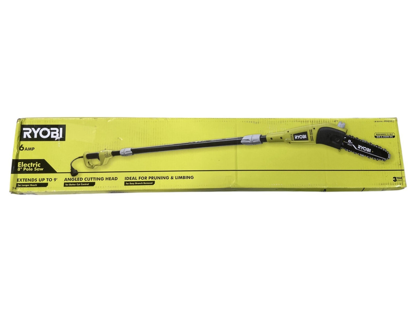 Ryobi RY43161 8" 6 Amp Electric Corded Pole Saw
