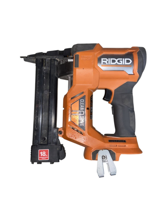 RIDGID 18V Brushless 18-Gauge 1-1/2 in. Narrow Crown Stapler R09850 (READ DESC.)