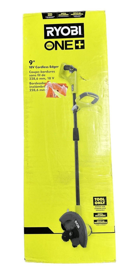 RYOBI P2300 9" 18v Lithium-Ion Battery Edger (Tool Only)-MISSING BACK WHEEL-