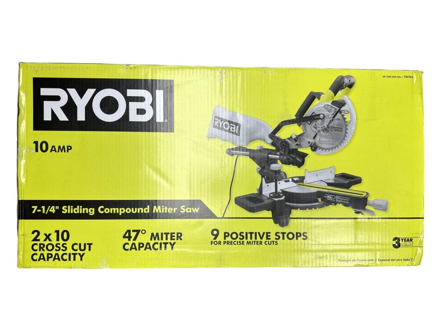 RYOBI 7-1/4" Sliding Miter Saw - TSS702