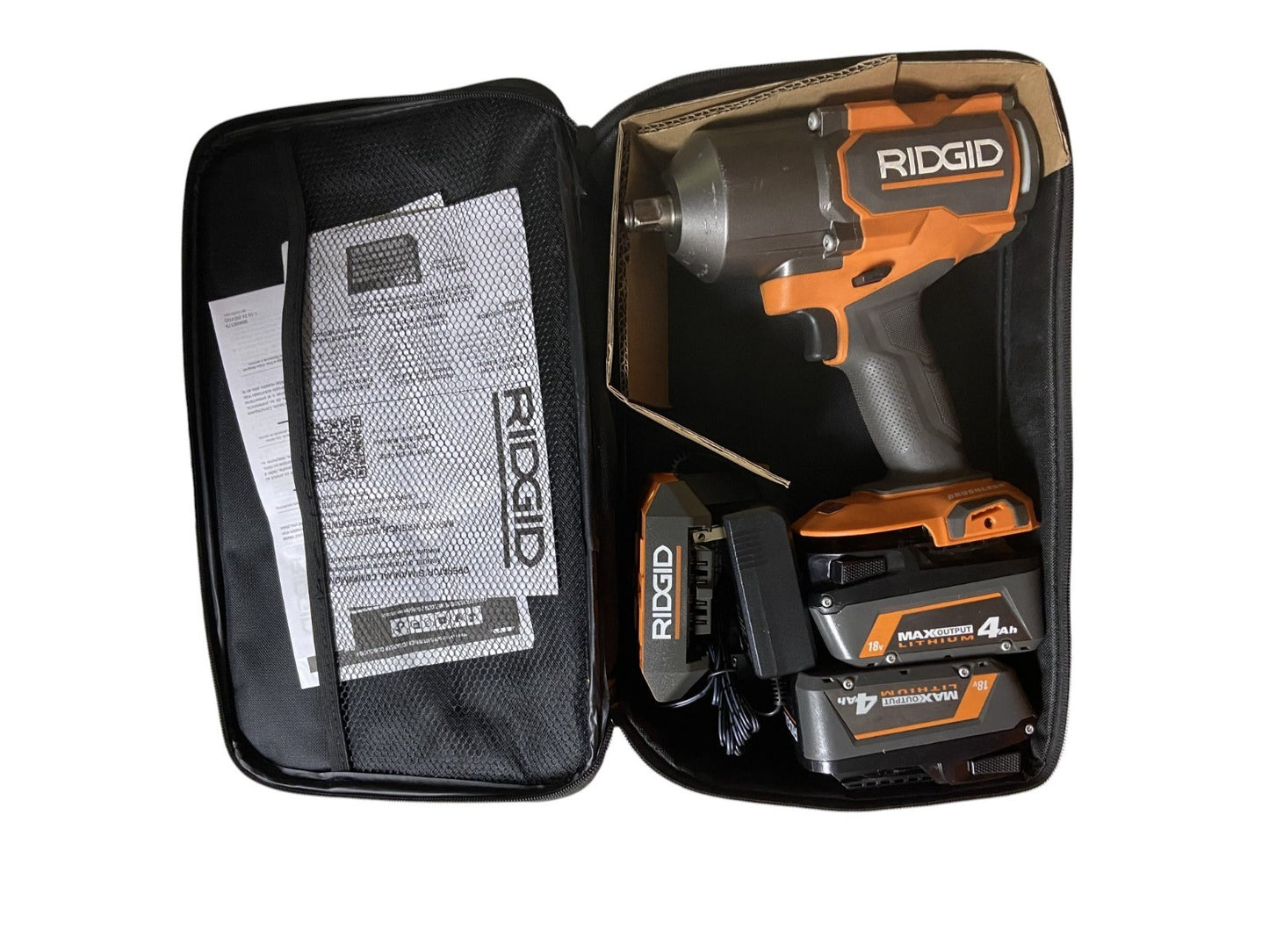 Ridgid R86212KSB 18V Brushless 4-Mode 1/2" High Torque Impact Wrench Kit