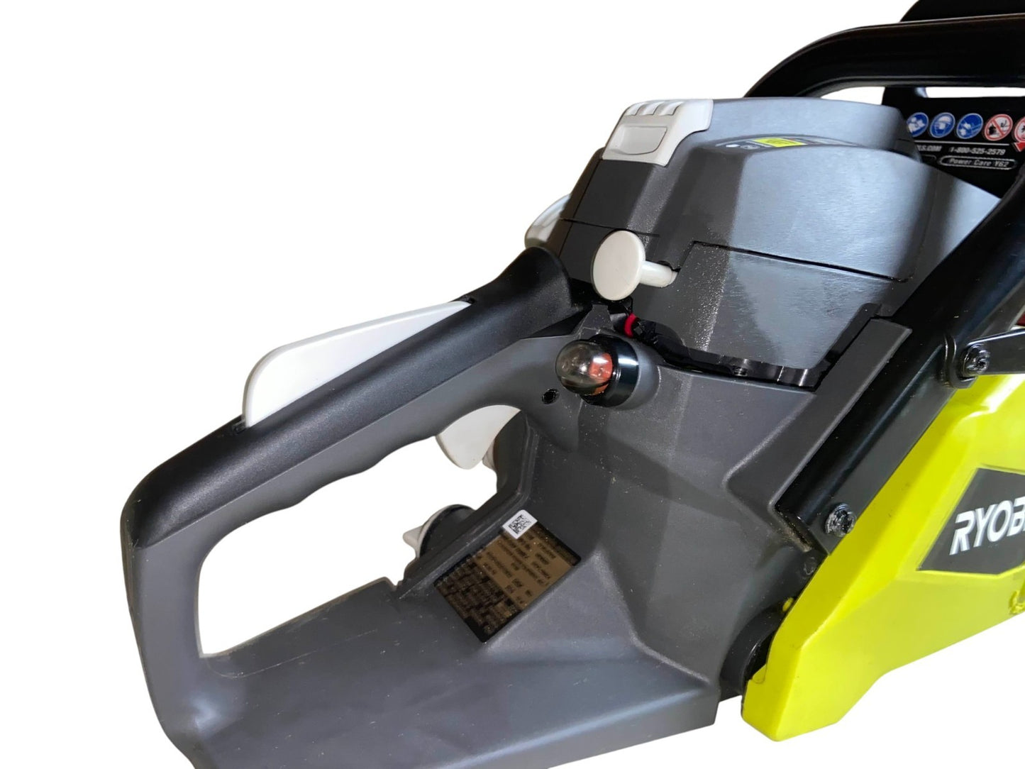 (BROKEN, FOR PARTS) Ryobi RY3818 2-Cycle 18" 38cc Gas Powered Chainsaw -NO CHAIN