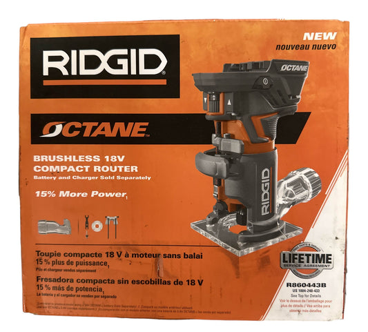 RIDGID R860443B Cordless Brushless Compact Router 18V (Tool Only) -READ-