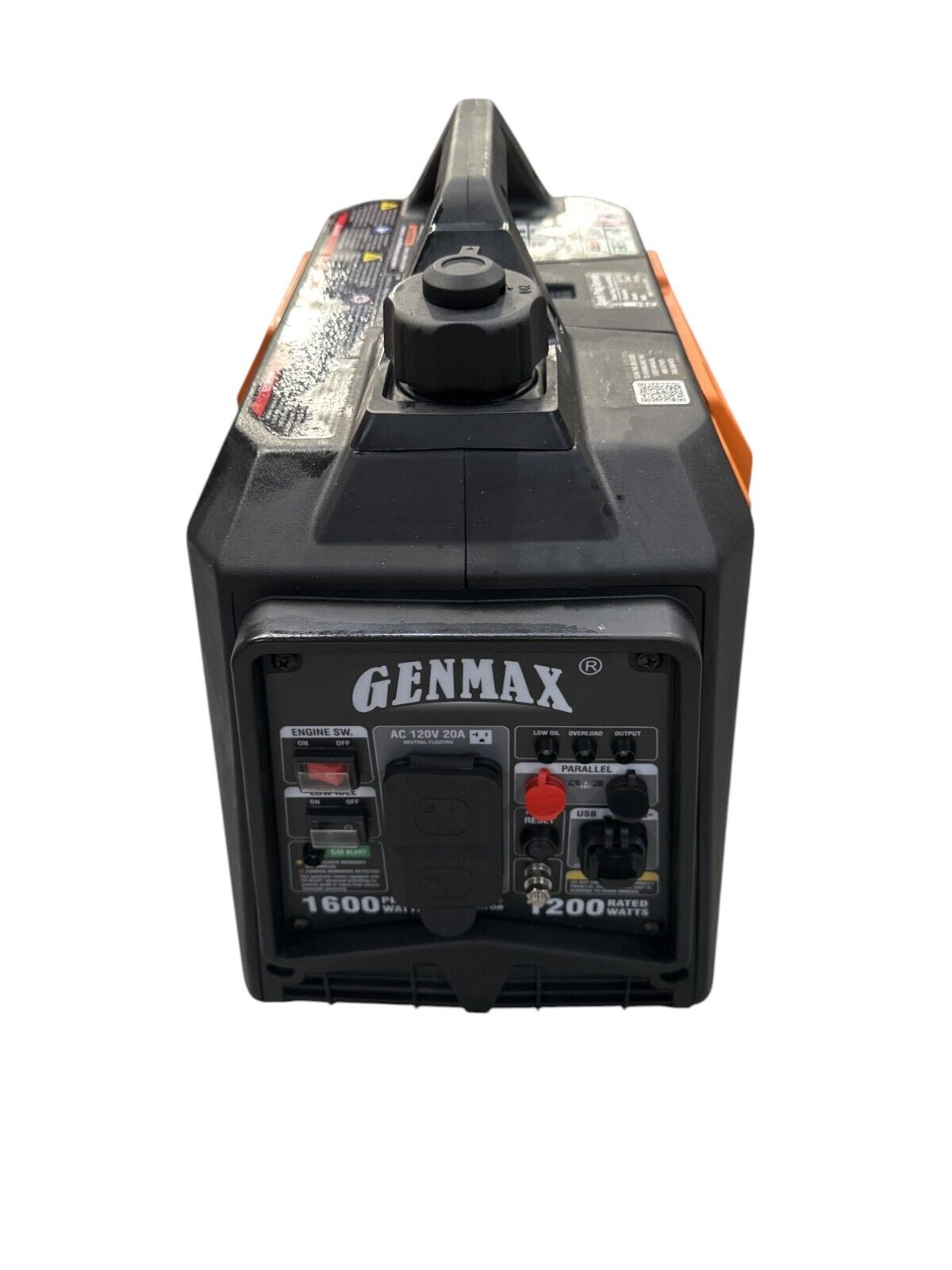FOR PARTS - GENMAX 1600-Watt Gasoline Powered Inverter Generator Light-weight