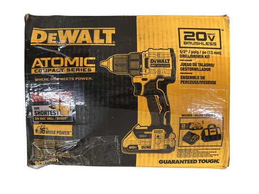 DeWALT DCD794D1 20V ATOMIC 1/2" MAX Brushless Cordless Drill/Driver Kit -USED-