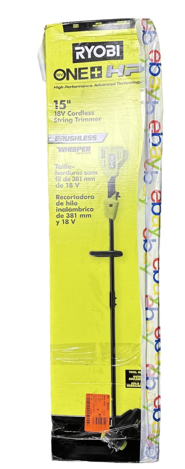 RYOBI P20019 HP 18V Brushless 15" Cordless Battery String Trimmer -USED- READ