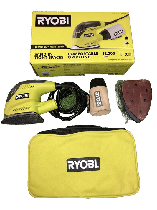 OPEN BOX RYOBI CFS1503GK Corner Cat Sander With Tool Bag