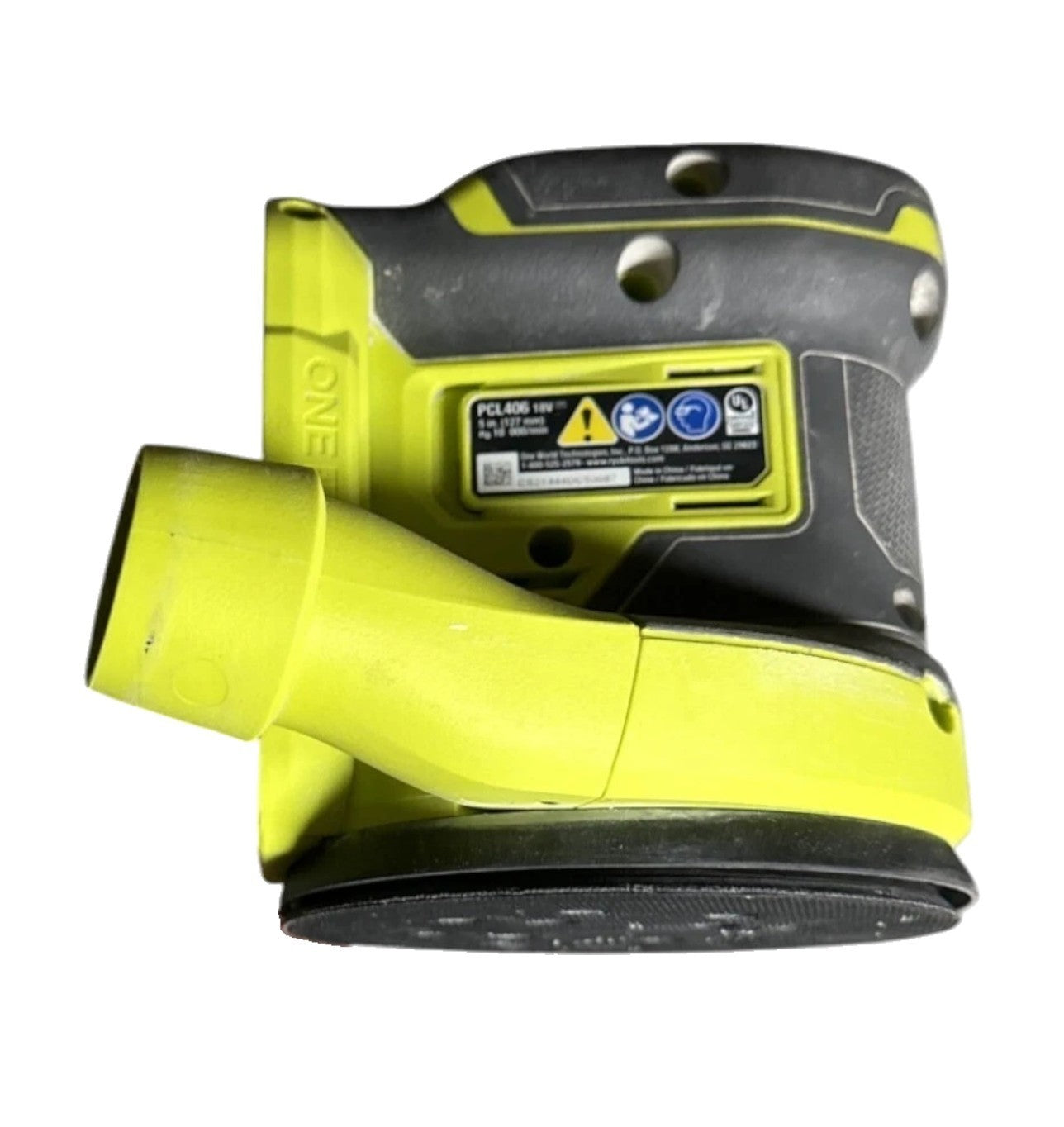 Ryobi PCL406 One+ 18V 5" Random Orbit Sander-Tool Only (NO DUST BAG)