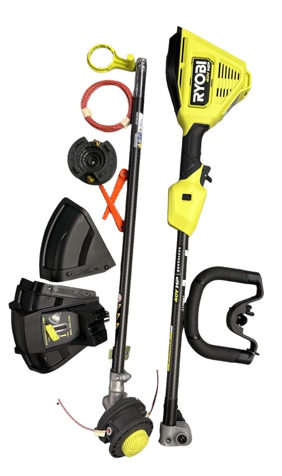 RYOBI RY40HPST01K 40V Brushless 16" Carbon Fiber Shaft String Trimmer- TOOL ONLY