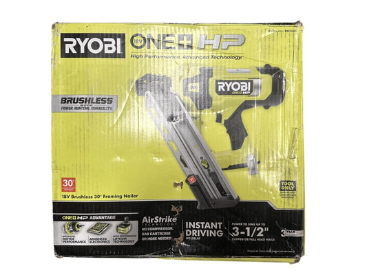 RYOBI PBL350B 18v Brushless Cordless AirStrike 30° Framing Nailer - Tool Only