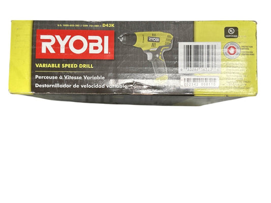 Ryobi D43K 5.5 Amp 3/8" 1,600 RPM Variable Speed Trigger Corded Drill -OPEN BOX-