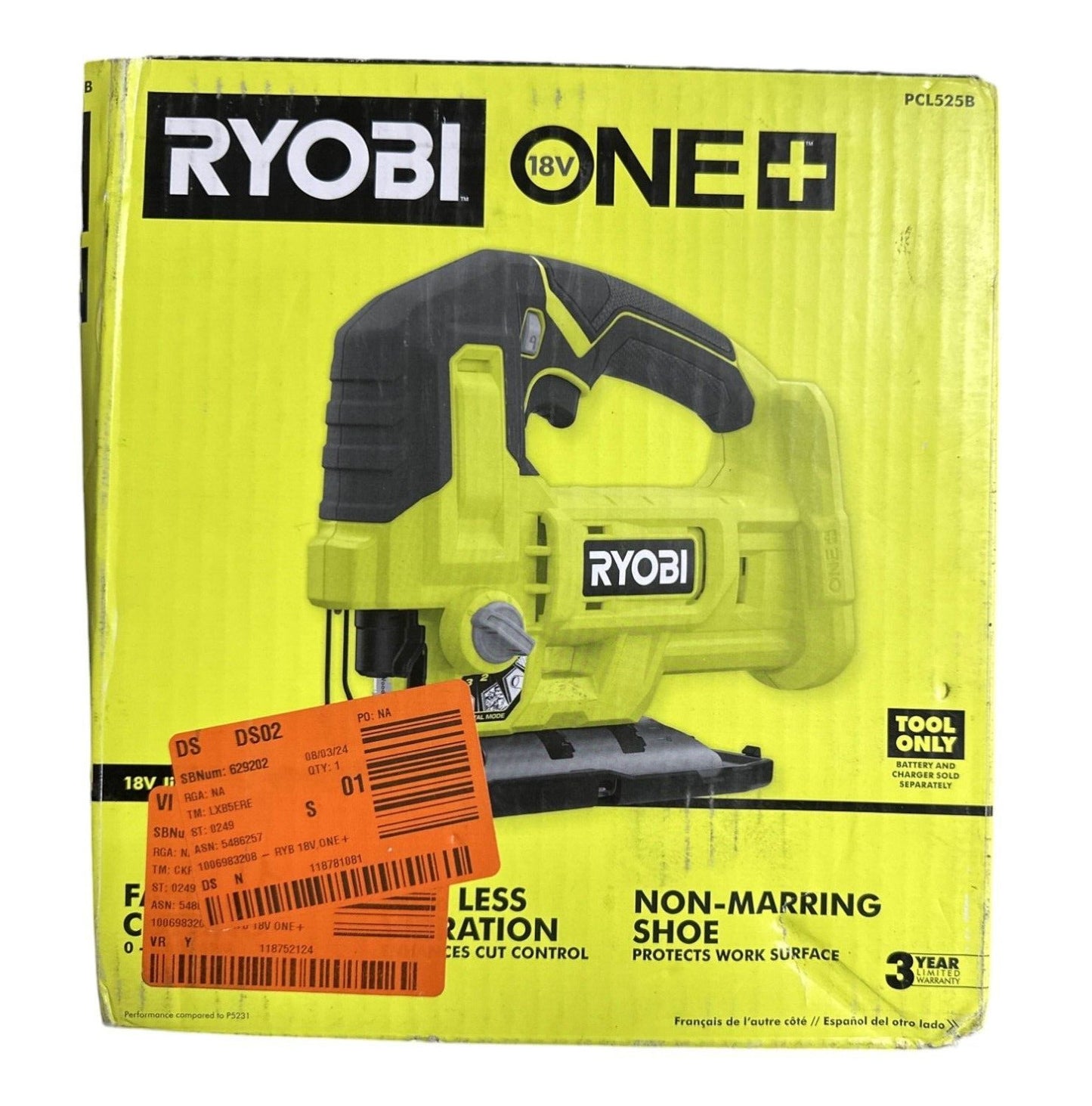 RYOBI 18V PCL525B Lithium-Ion Cordless Jig Saw (Tool-Only)