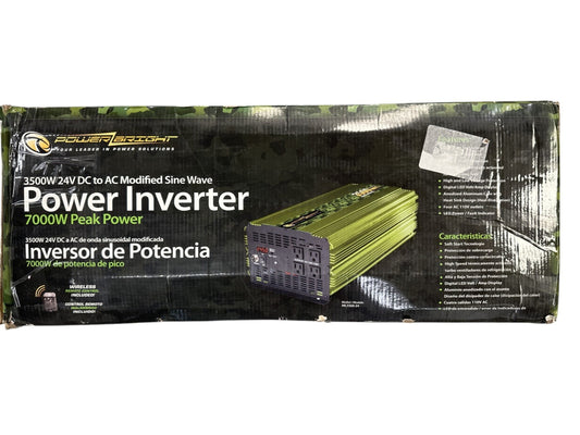 Power Bright 3500 Watt 24V Power Inverter, 4 110V AC Outlets -ML3500-24