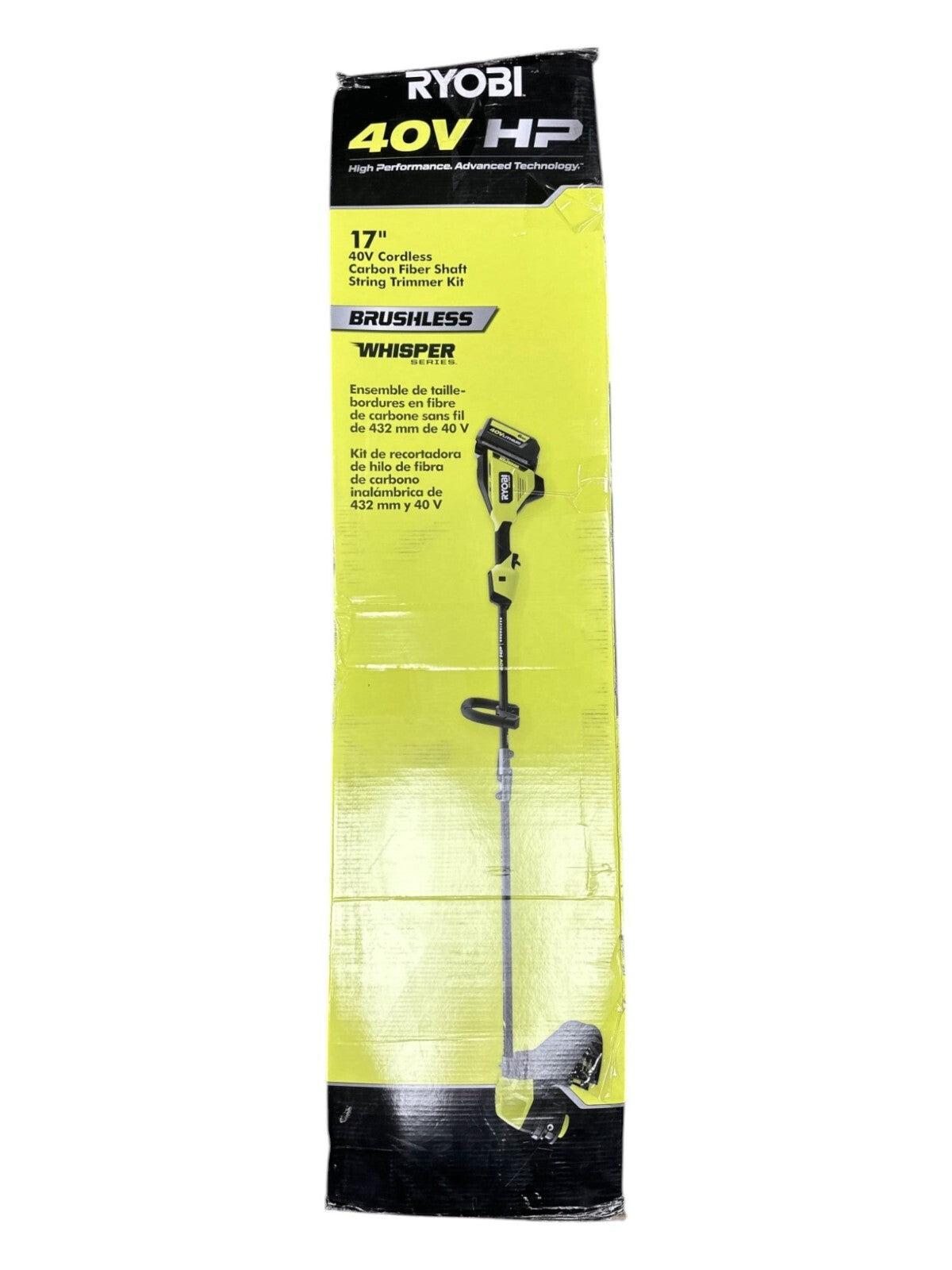 RYOBI RY402011 40V HP Brushless Whisper Series 17" Cordless Carbon Fiber