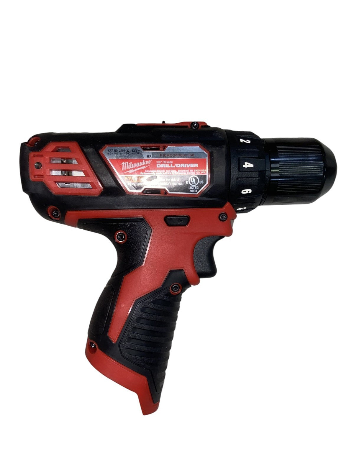 Milwaukee 2407-20 M12 12V Li-Ion Cordless 3/8" Drill/Driver - Bare Tool