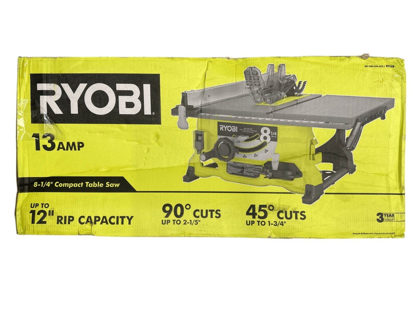 Ryobi Portable Compact Heavy Duty Table Saw 13Amp 8-1/4" (MISSING PUSH STICK)