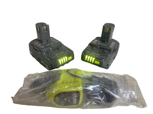 RYOBI PBP006 ONE+ 18V Lithium-Ion 2.0 Ah Battery Kit (2 Batteries & 1 Charger)