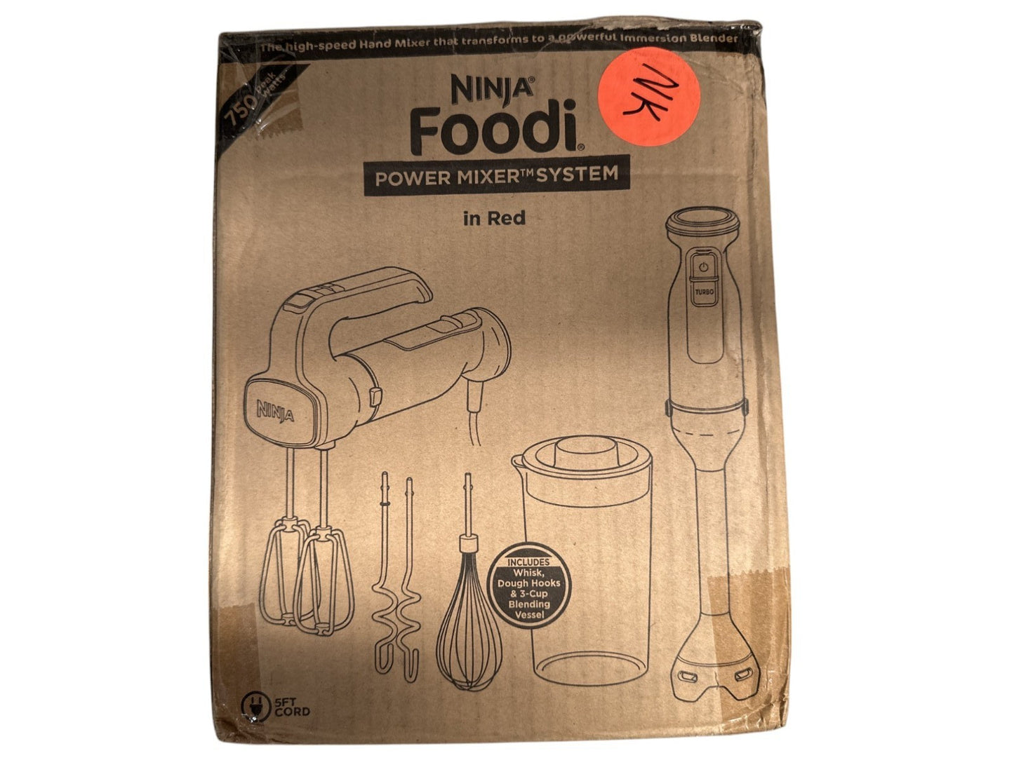 Ninja Foodi Power Mixer System 750W Handheld & Immersion Blender Set CI101HRD