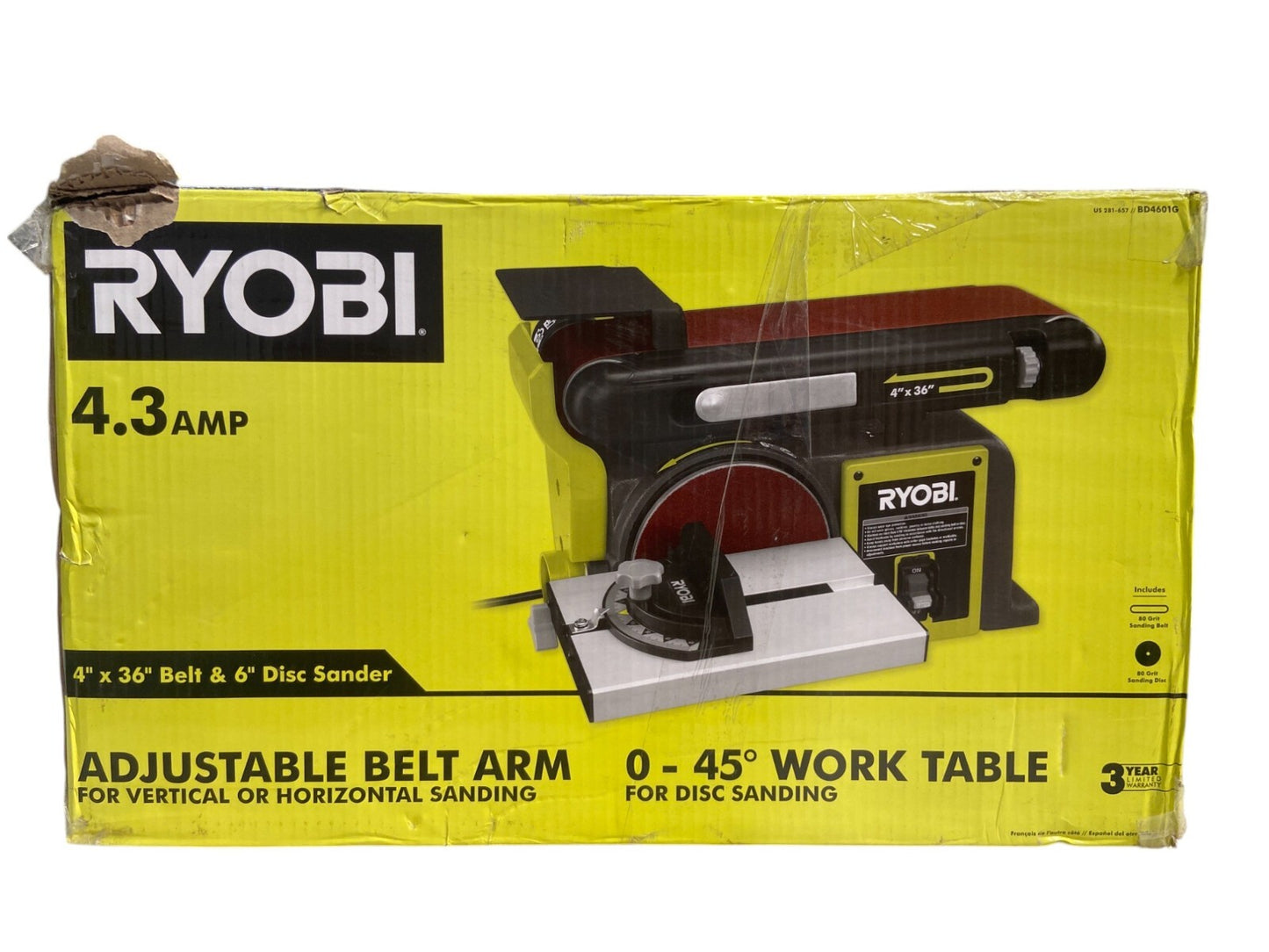 Ryobi BD4601G Adjustable Belt & Disc Sander