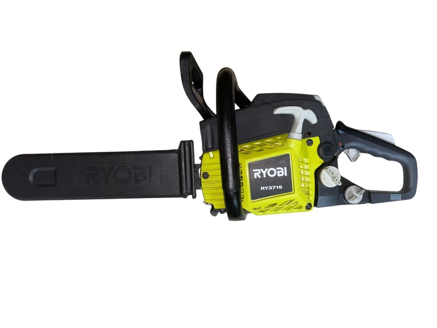 (READ) RYOBI RY3716 16 in. 37cc 2-Cycle Gas Chainsaw w/ Heavy-Duty Case NO CHAIN