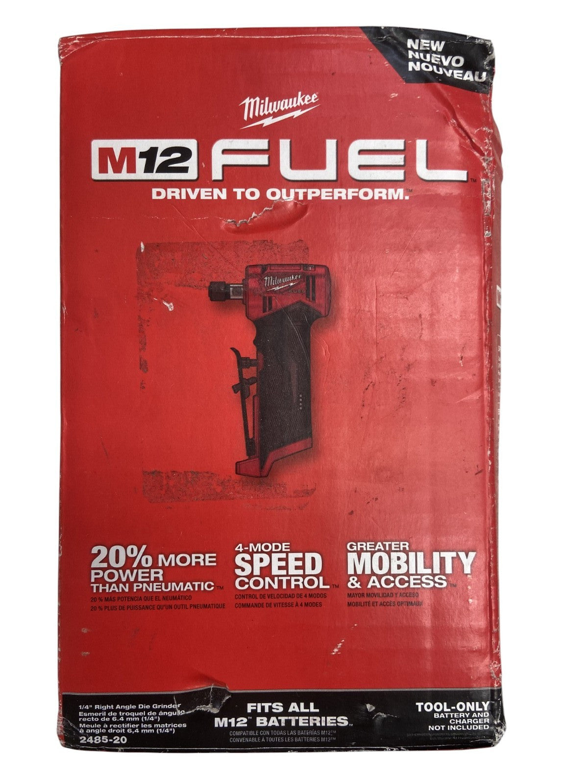 Milwaukee M12 FUEL 12V Right Angle Die Grinder (2485-20) - (TOOL ONLY)