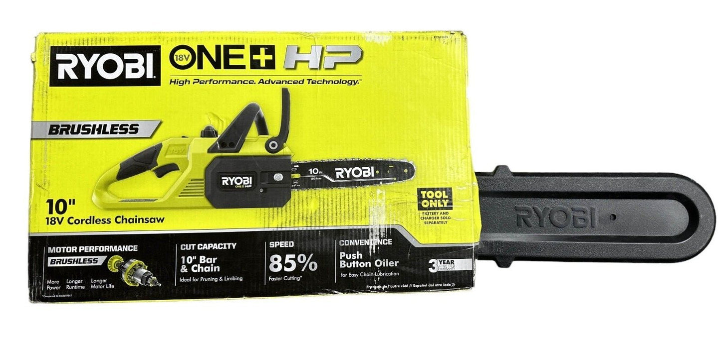 RYOBI P2502 18v 10" Brushless Chainsaw (TOOL ONLY) - READ DESCRIPTION!