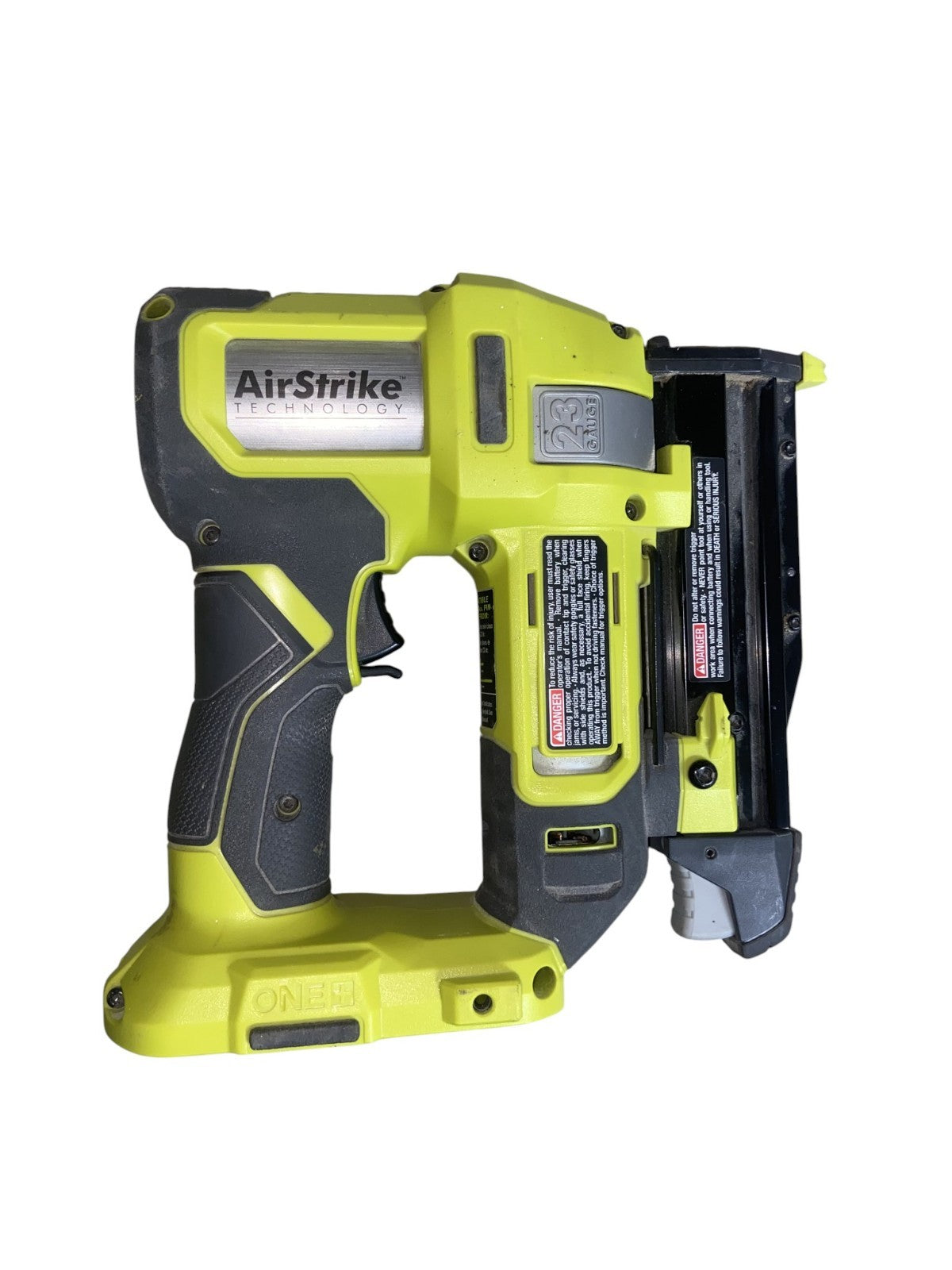 RYOBI PCL310B ONE+ 18v Airstrike 23ga Pin Nailer (Tool Only) - Writing On Item