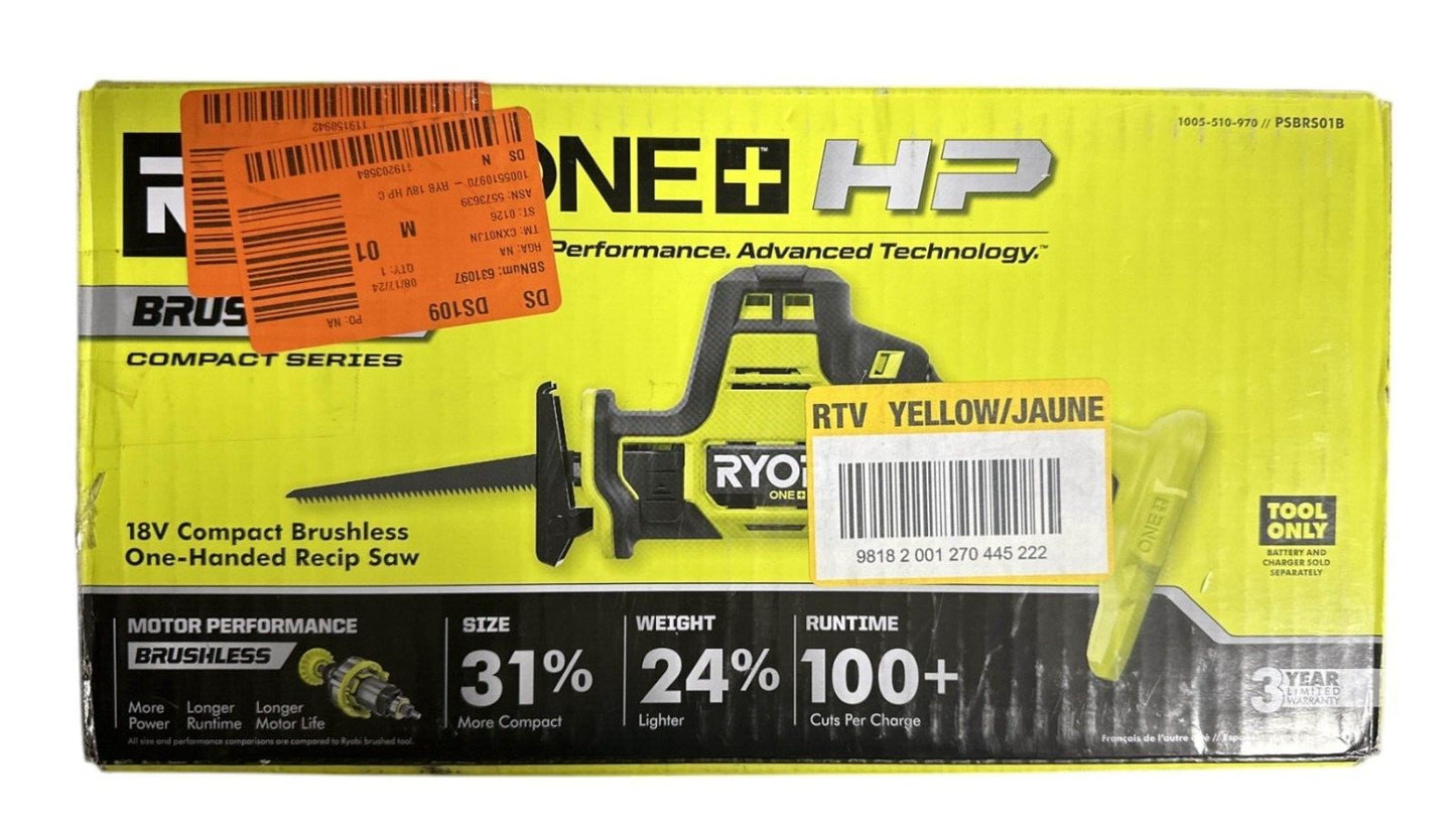 RYOBI HP 18V Compact Brushless Reciprocating Saw PSBRS01B (Tool Only)-ALWAYS ON-