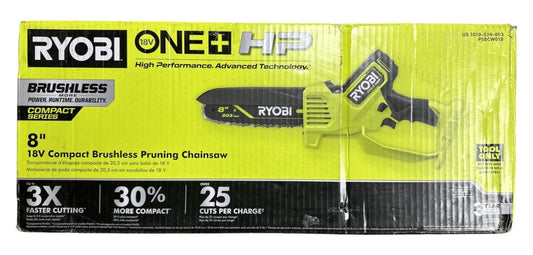 Ryobi PSBCW01B ONE+ HP 18V Brushless 8" Compact Pruning Mini Chainsaw-FOR PARTS-