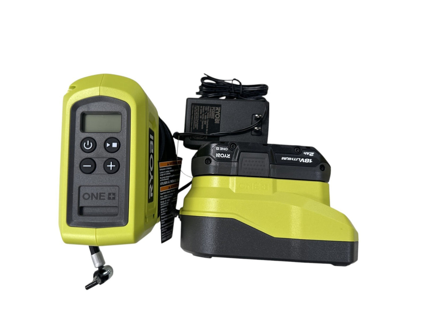 RYOBI PCL001K1 18V High Pressure Inflator Kit w/ a 1.5 Ah Battery &  Charger