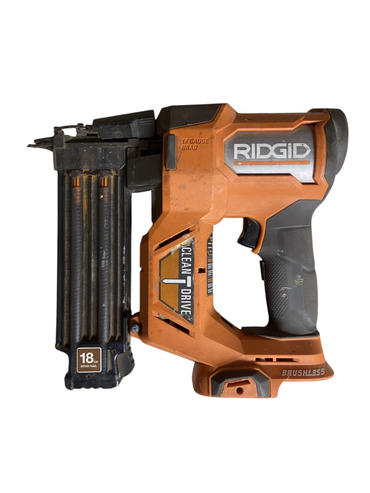 Ridgid R09891 18V Brushless Brad Nailer (Tool Only) - DIRTY / NO MAR TIP!