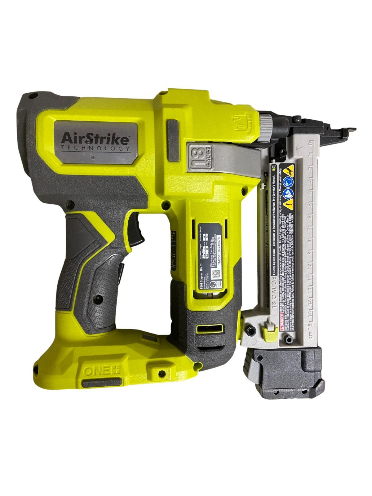 RYOBI 18V AirStrike 18-Gauge Narrow Crown Stapler Tool Only - P361 - MISSING TIP