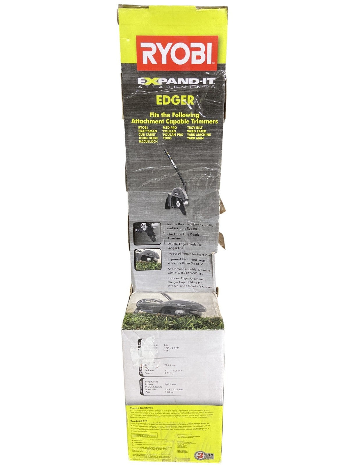 Ryobi Expand It 8 in Edger Attachment Universal Steel Straight Shaft RYEDG12VNM