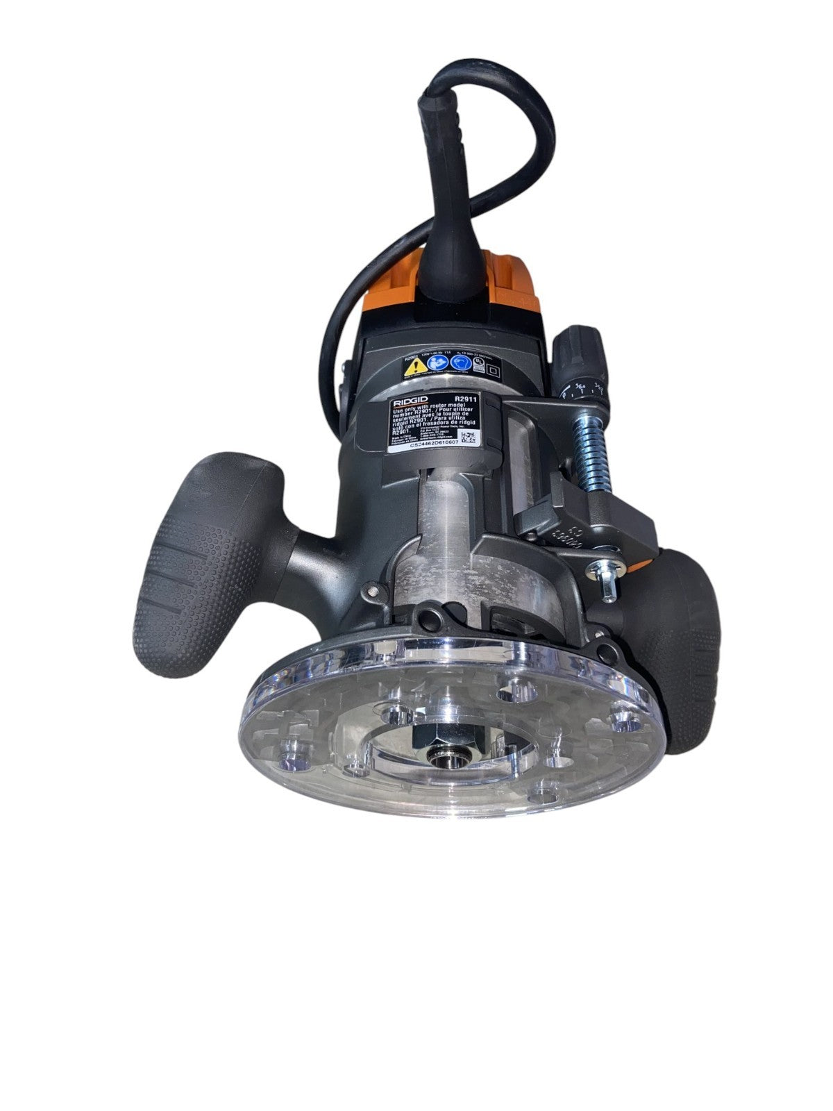 Ridgid R2901 Router with R2911 Base and Wrench / No Edge Guide or Centering Tool