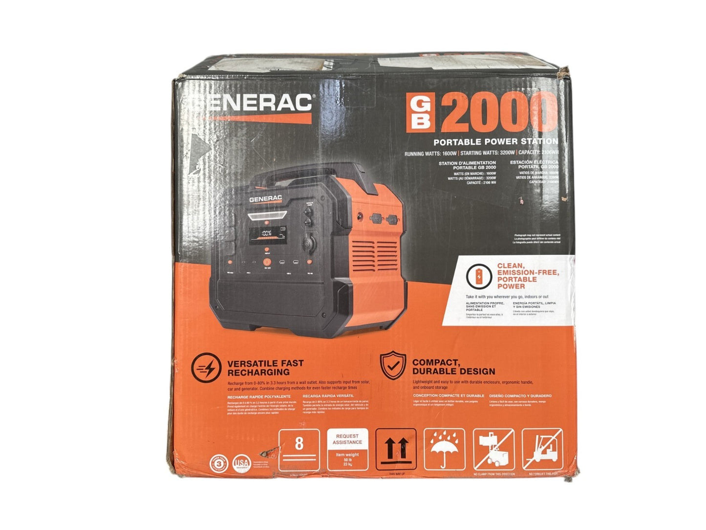 Generac GB2000 - 2106Wh Portable Power Station -USED-