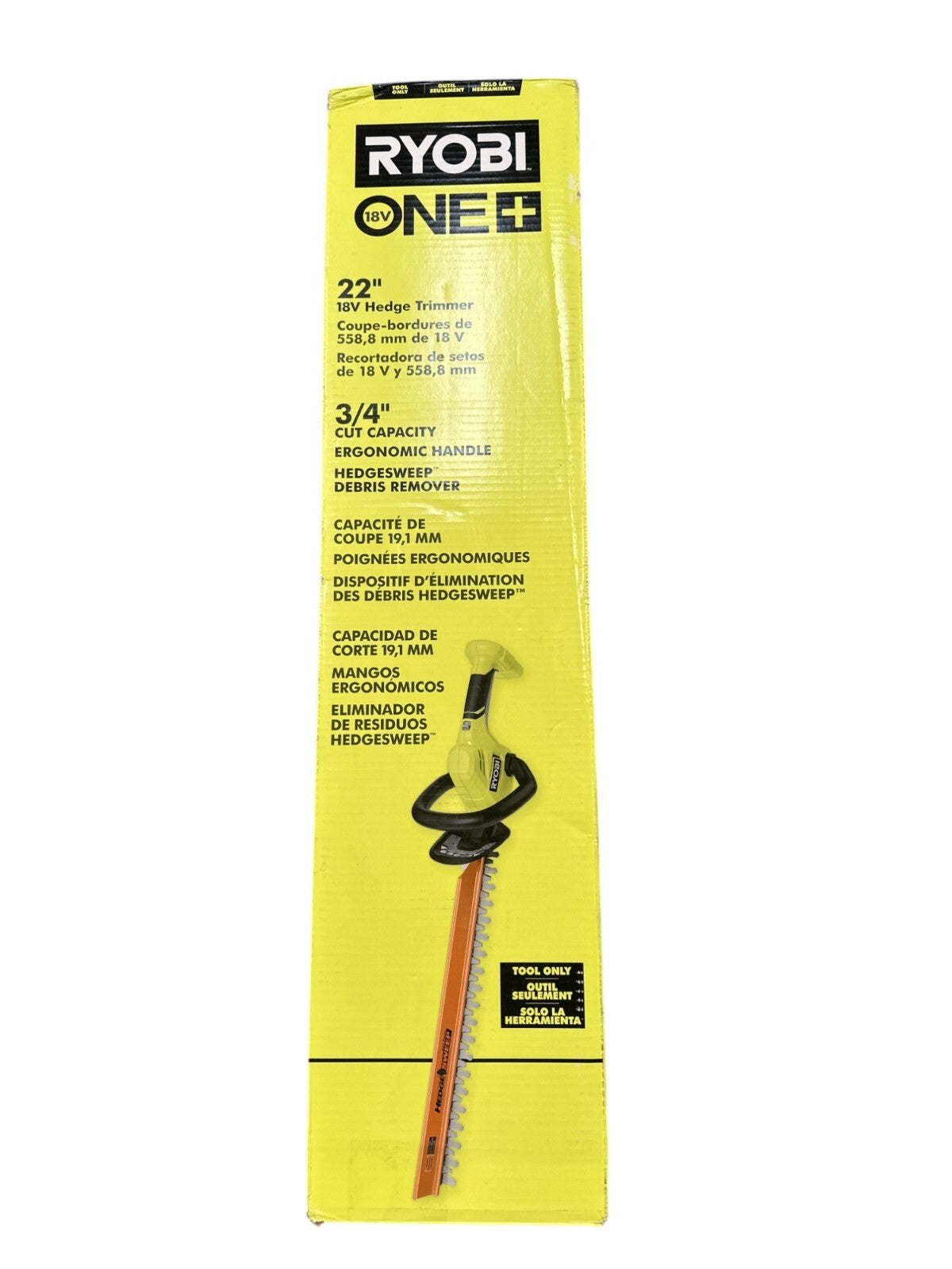 RYOBI P2609 18v 22" Lithium-Ion Hedge Trimmer - Tool Only (NO HEDGE SWEEP)