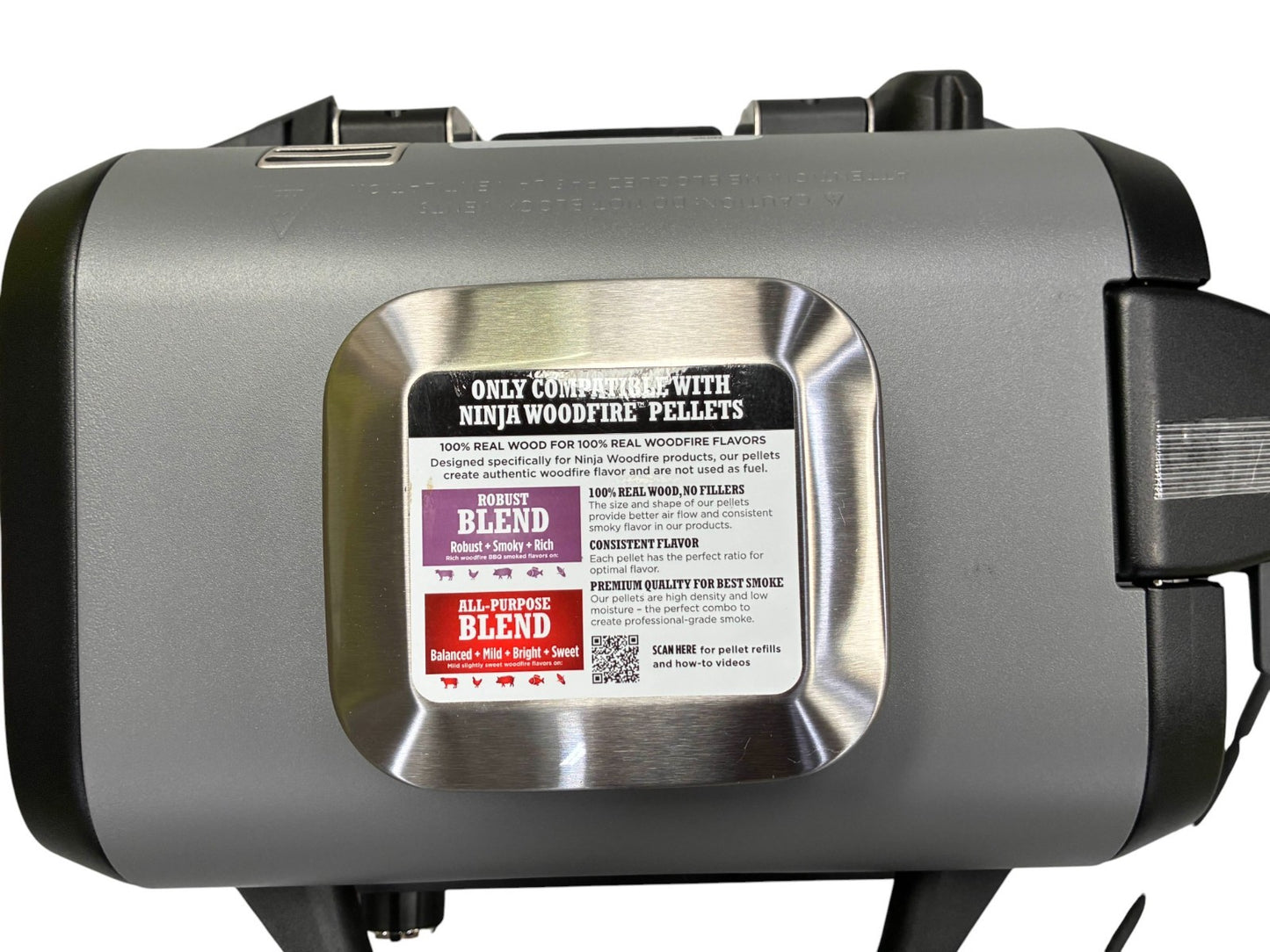 Ninja OG751BRN Woodfire Pro Outdoor Grill & Smoker - Grey Built in thermometer