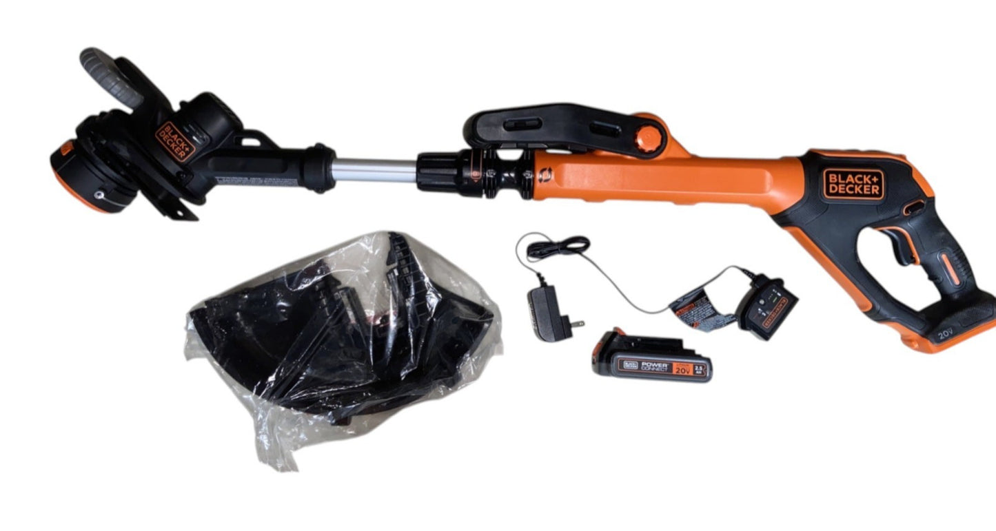 BLACK+DECKER LST522 20V MAX 12" String Trimmer/Edger Kit (w/ Batt & Charger)