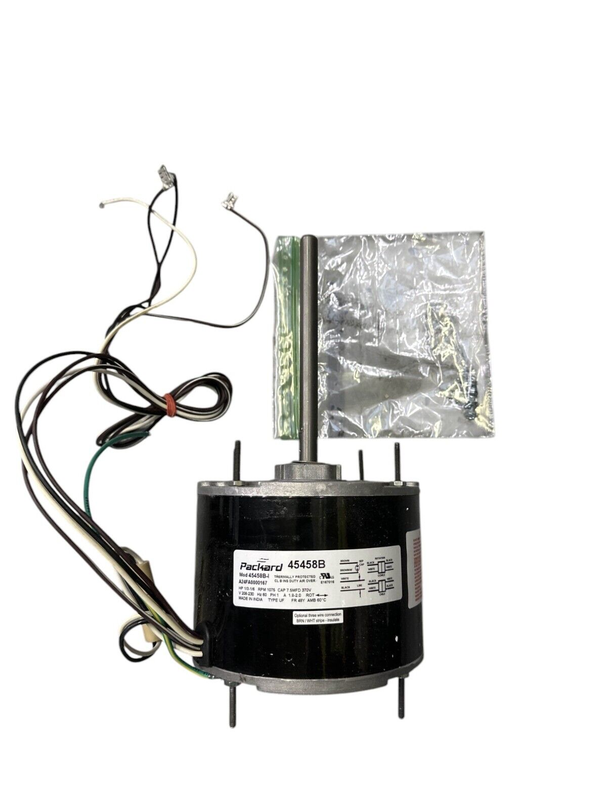 Packard Model 45488B Multi-Horsepower Condenser Fan Motor -UNTESTED-