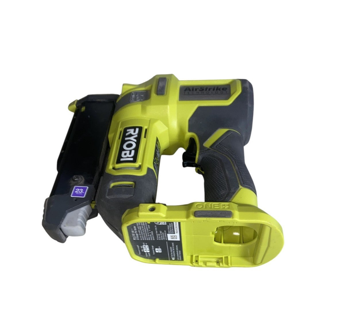 RYOBI PCL310B ONE+ 18v Airstrike 23ga Pin Nailer (Tool Only) - Writing On Item