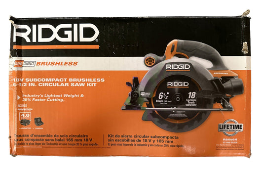 RIDGID 18V SubCompact Brushless 6 1/2" Circular Saw - TOOL ONLY-OPEN BOX-