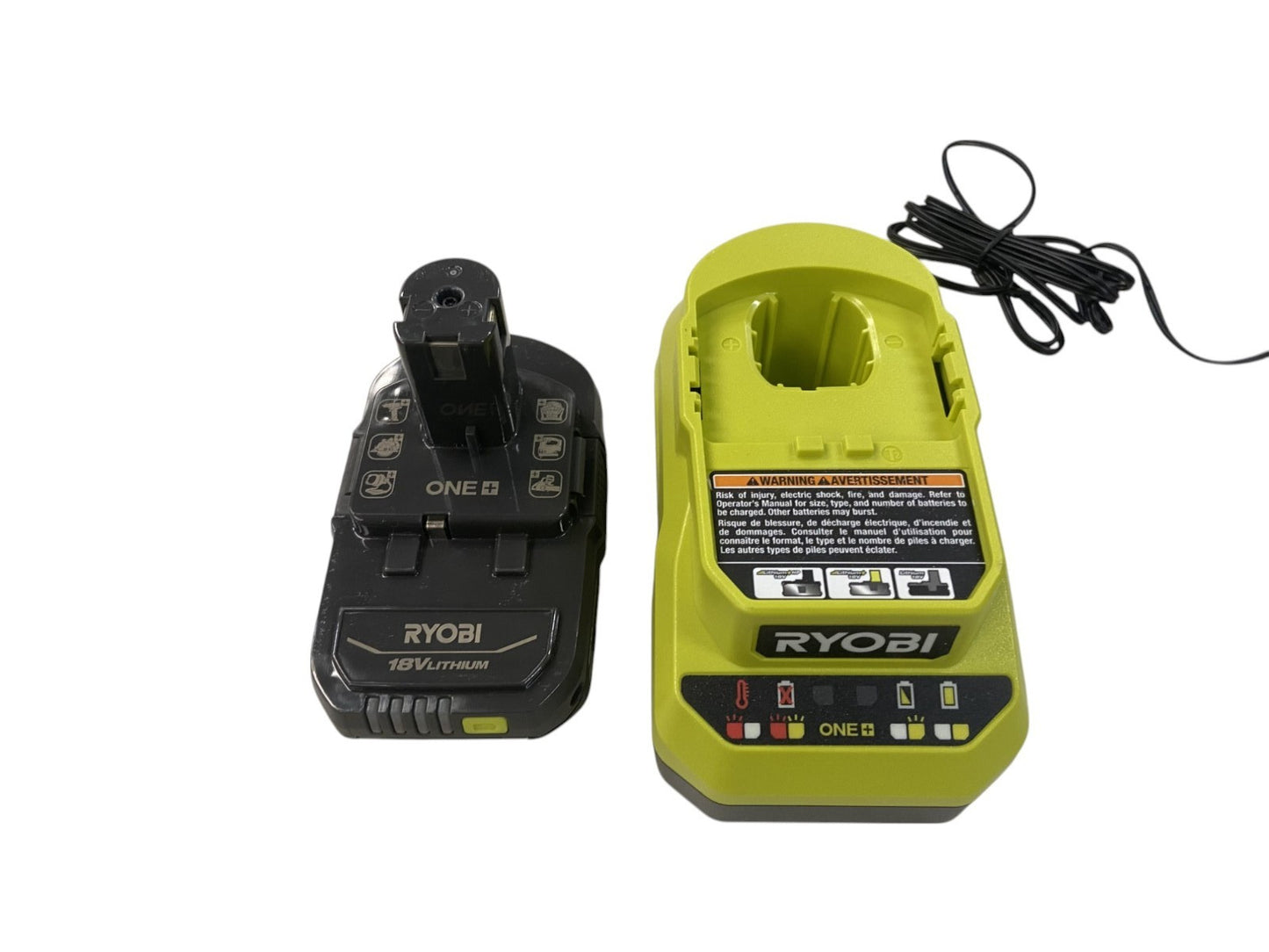 RYOBI 18V Lithium-Ion 2.0 Ah Compact Battery and Charger Starter Kit PSK005