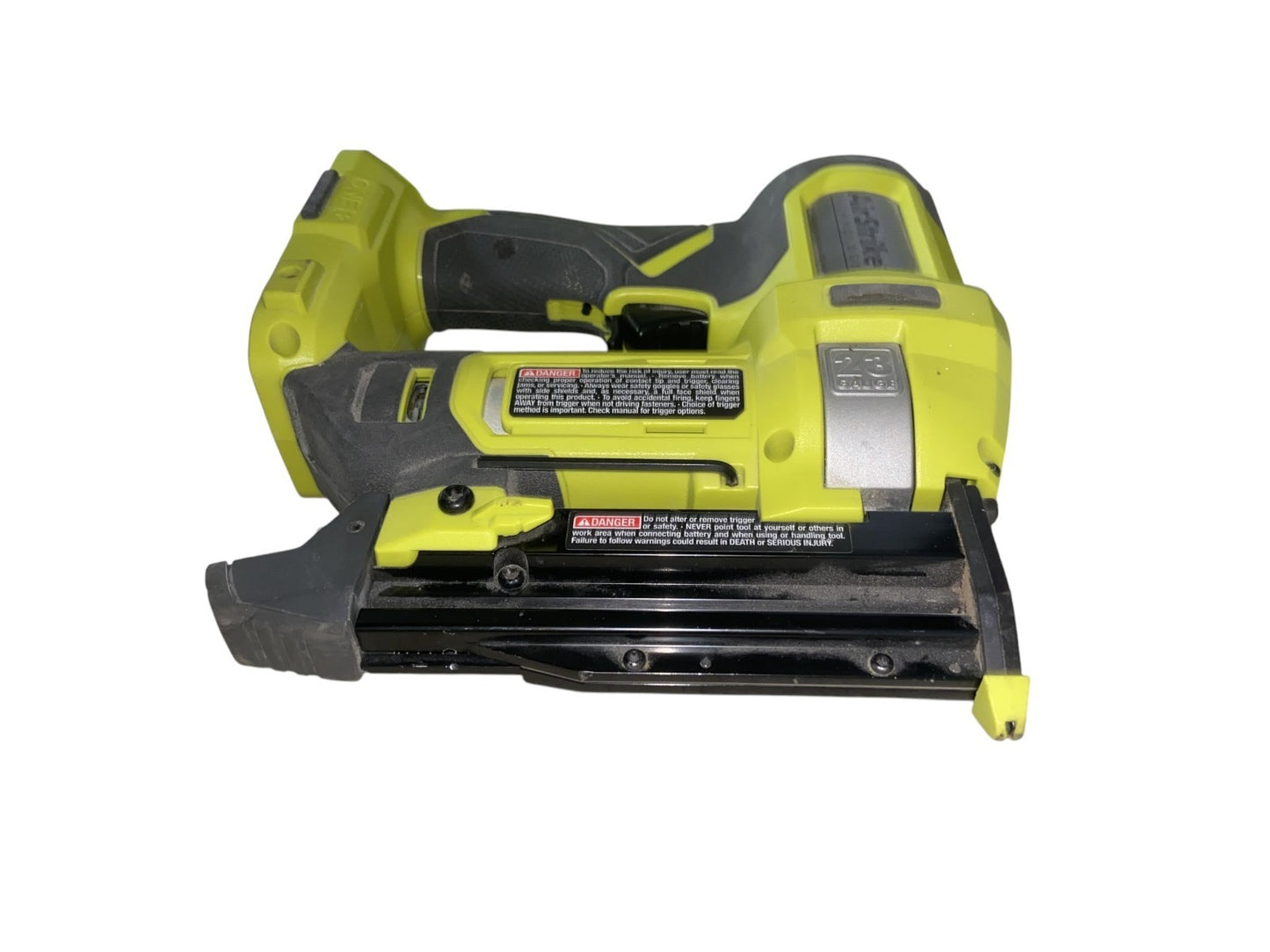 RYOBI PCL310B ONE+ 18v Airstrike 23ga Pin Nailer (Tool Only) - Writing On Item