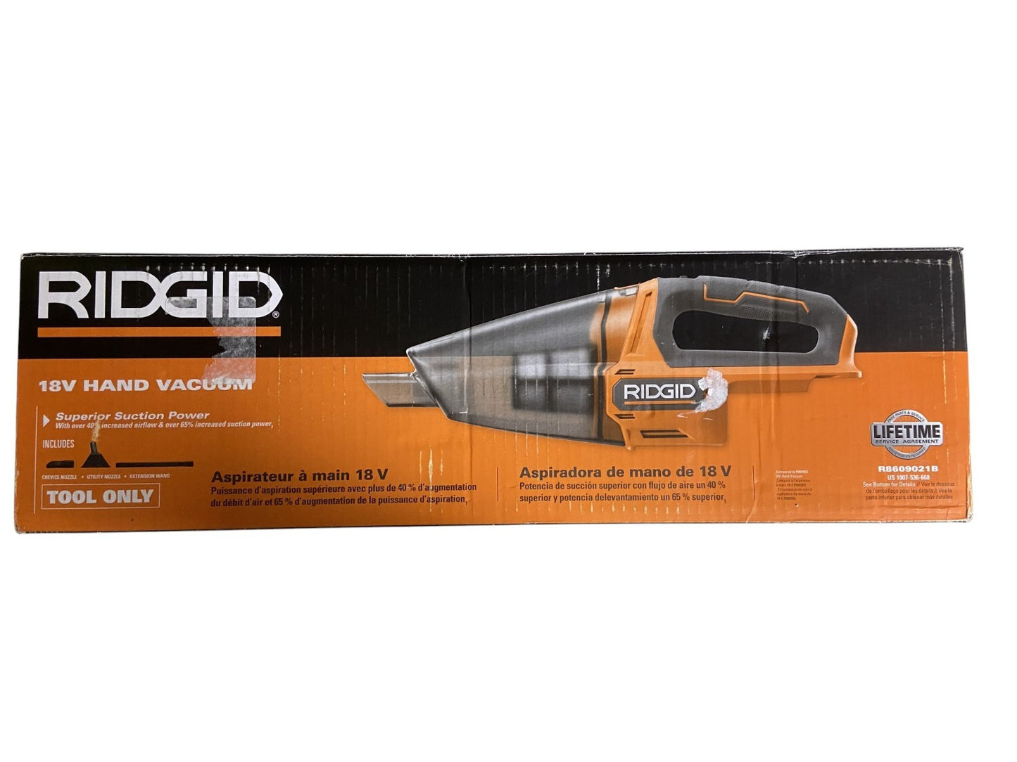 RIDGID 18V Hand Held Vacuum Cordless Compact Tool Only R8609021B